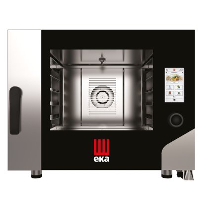 69932 konvektomat parni elektricky 4x600x400 7 8 kw 400v 850x970x700 mm cerny eka millennial touch screen