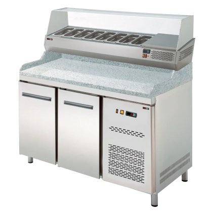 Vitrínka chladiaca 150 cm GN 1/4 pre stôl RTP-2D | REDFOX - RCH 4150