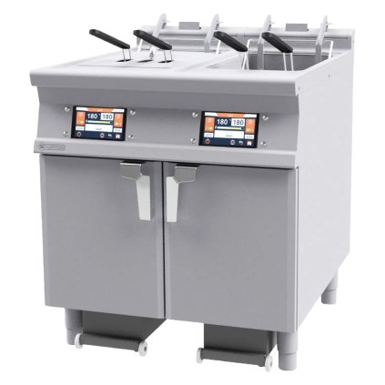 Fritéza elektrická 25+25 l automatická 7" displej, filtrácia, zdvih | RM - F2/25-98ETDPS