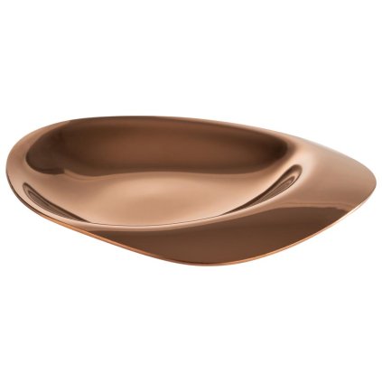 167234 servirovaci talir 85x80x10 mm medeny 4 ks aps pebbles