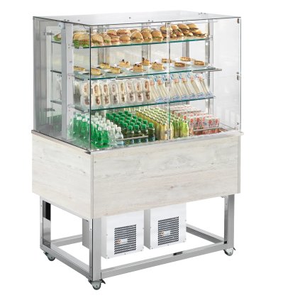 Vitrína chladiaca GN 3-1/1 spodný kryt, otváranie do strán, Hemlock | REDFOX - ES PLATINUM+ 3H DS