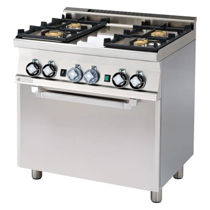 Sporák kombinovaný so statickou elektrickou rúrou GN 1/1 - 4x horák  | RM - CF4-68GEM