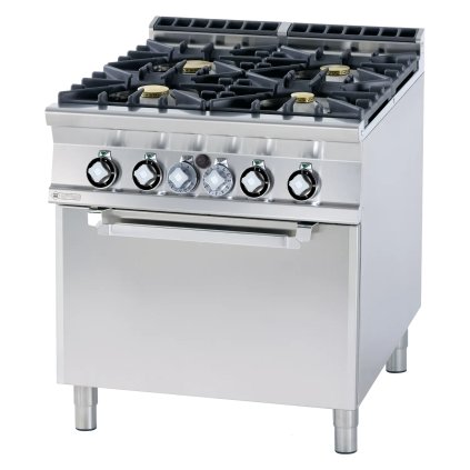 Sporák kombinovaný so statickou elektrickou rúrou GN 2/1 - 4x horák  | RM - CF4-98GE