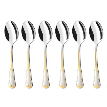 Lyžička na kávu pozlátená BOHEMIA 6-dielna sada | TONER, 608537G6