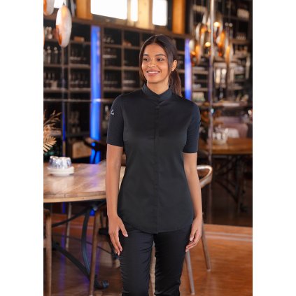 131378 damska kucharska bunda s kratkymi rukavy diamond cut avantgarde