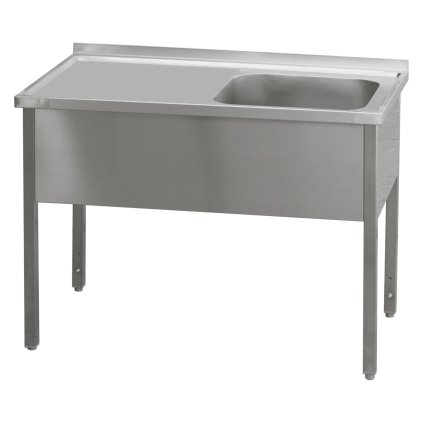 Stôl umývací 140x70x90 - 1x drez 50x40x30 odkvapkávacia plocha ľavá | REDFOX - MSJOL 7014