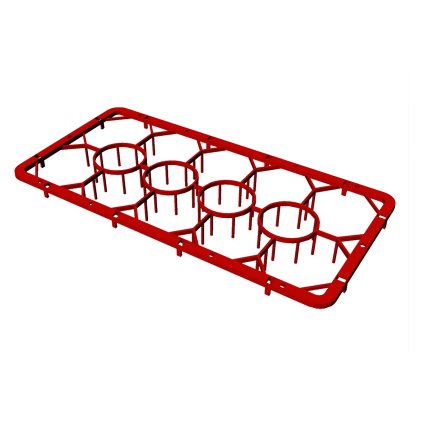 Nadstavec základný plastový na poháre 14 pozícií 50x50x4 | REDFOX - C 1412