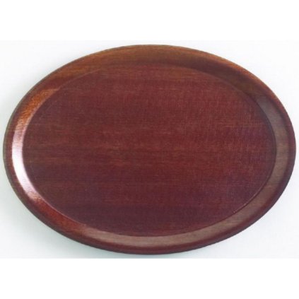 Podnos Mykonos protišmykový oválny 21 × 29 cm, orech| TOM, R-MY2129-E76