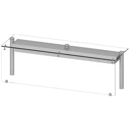107927 nastavba s osvetlenim sklo 990x450x460 mm stalgast st279101
