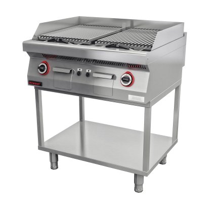 143909 lavovy gril 14 kw na ramovem podstavci 800x700x900 mm kromet 700 ogl 800 t