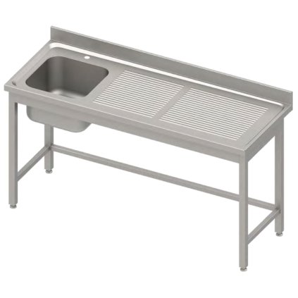 169352 stul s umyvadlem s jednou misou vlevo bez police 1500x600x850 mm stalgast 984446150