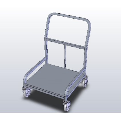 VOZÍK MV-TP 500×500 NA KOŠE, S PLOŠINOU | ABNER, 11633