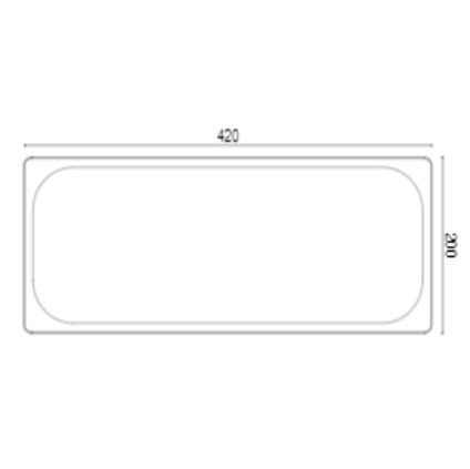 GN ZMRZLINOVÁ 420X200X170           NEHRDZAVEJÚCA OCEĽ | ABNER, 21030