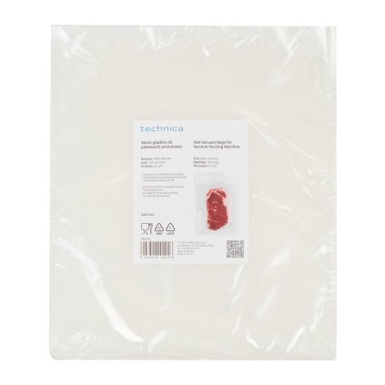 Vrecká hladké 300x350 mm do komorovej vákuovej baličky, 100 ks | TECHNICA, Gold Line