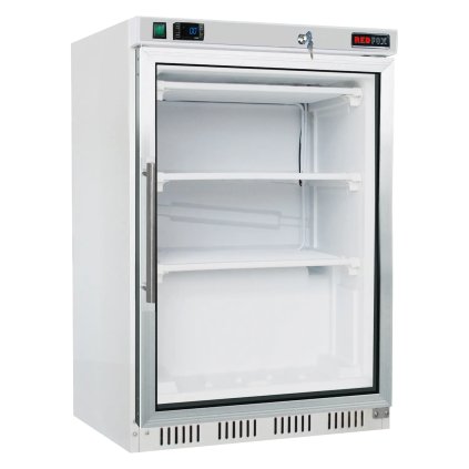Skriňa mraziaca 130 l presklené dvere 3x rošt, biela | REDFOX - HF 200/G