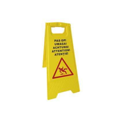 informačná tabuľa klzká podlaha - v piatich jazykoch | HENDI, 663950