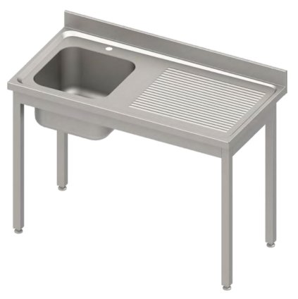 169313 stul s umyvadlem s jednou misou vlevo bez police 800x600x850 mm stalgast 984436080