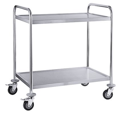 51521 servirovaci vozik dvoupatrovy nerezova ocel contacto 7004 002