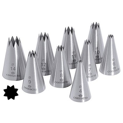 54479 sada 9 koncovek hvezdicek z nerezove oceli contacto 1709 010