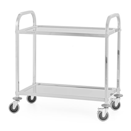 67841 cisnicky vozik z nerezove oceli 2 policovy rukojet s hranatym profilem 850x450x900 mm prestona 810179