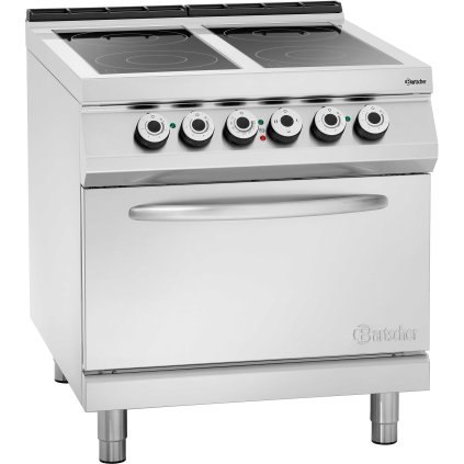 Sklokeramický sporák 4 varné zóny s elektrickou rúrou, 800x900x900 mm | BARTSCHER, 296431