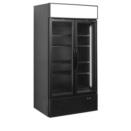 Presklená chladiaca skriňa | TEFCOLD FSC1000H BLACK