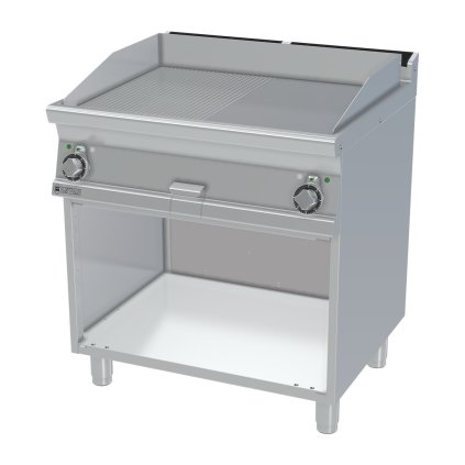 Grilovacia doska 76x68 elektrická kombinovaná s podstavbou 400 V | RM - FTLR-98ET