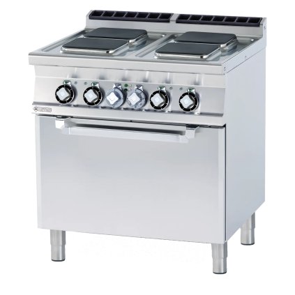 Sporák elektrický so statickou elektrickou rúrou GN 2/1 - 4x platnička 400 V | RM - CFQ4-78ET