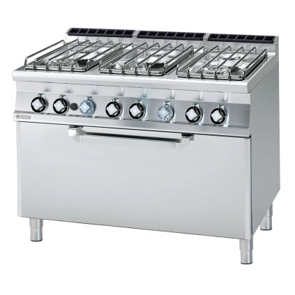 Sporák kombinovaný so statickou elektrickou rúrou 3x GN 1/1 - 6x horák  | RM - CF6-712GPE