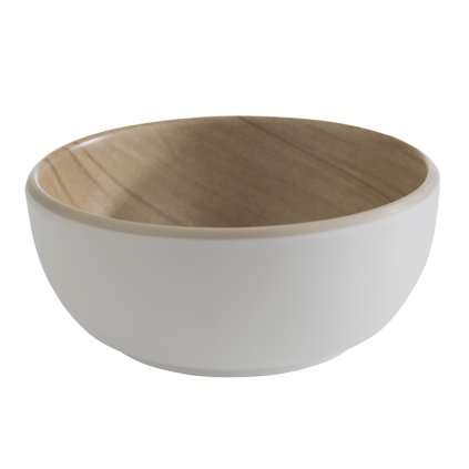 143372 melaminova miska 0 1 l 85x35 mm bila hneda aps 84930