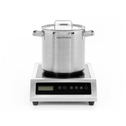 146135 set indukcni varic 3 5 kw vysoky hrnec o objemu 10 9 l a prumeru 240 mm s poklici technica platinum line