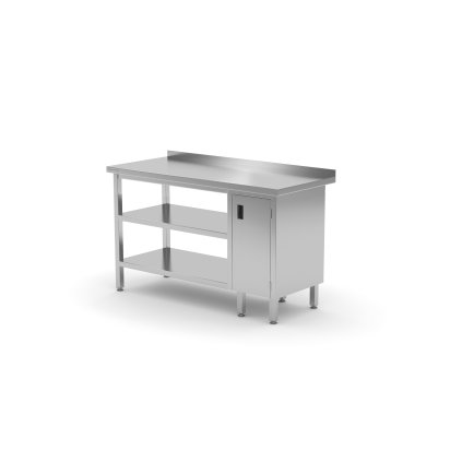 149300 nastenny stolek se skrinkou s kridlovymi dvermi na prave strane a dvema policemi 1700x600x850 mm technica 1272p1760