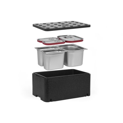 145355 sada termoizolacni nadoba gn 1 1 250 mm essential line 1x nadoba gn 1 2 2x gn 1 4 200 mm z nerezove oceli vika se silikonovym tesnenim