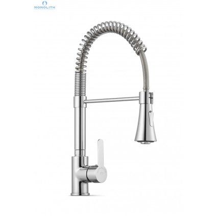 166544 445 mm baterie pro odkrytou armaturu se sprchou s dvojitym uzaverem jednootvorova chromovana monolith eros003