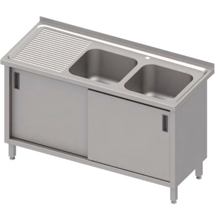 169055 stul s dvojitym drezem na prave strane se skrinkou 1400x600x850 mm stalgast 984006140