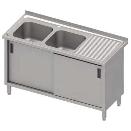 169085 stul s dvojdrezem na leve strane se skrinkou 1200x700x850 mm stalgast 984017120