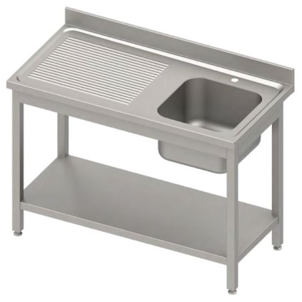 169397 stul s umyvadlem na prave strane a polici 1000x600x850 mm stalgast 984466100