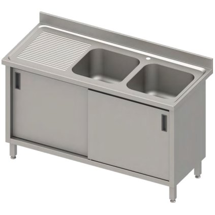 170105 stul s dvojitym drezem na prave strane se skrinkou 1800x600x850 mm stalgast 984656180