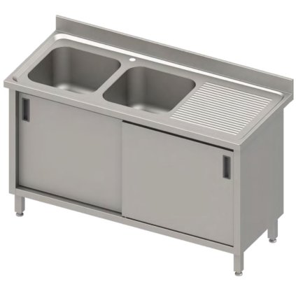 170162 stul s dvojdrezem na leve strane se skrinkou 1900x600x850 mm stalgast 984666190