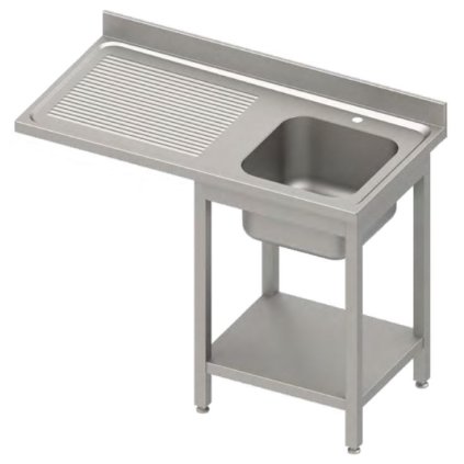 170201 stul s jednoplastovym drezem na prave strane a prostorem pro chladnicku nebo mycku 1500x600x900 mm stalgast 984896150