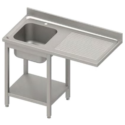 170273 stul s jednoplastovym drezem vlevo a prostorem pro chladnicku nebo mycku 1500x700x900 mm stalgast 984907150