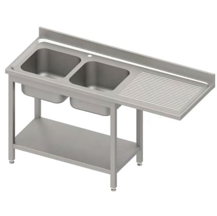 170327 stul s dvojitym drezem na leve strane a prostorem pro lednici nebo mycku 1900x600x900 mm stalgast 984926190