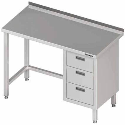 25805 pristenny stul blok tri zasuvek po prave strane 1900x600x850 mm stalgast 980376190