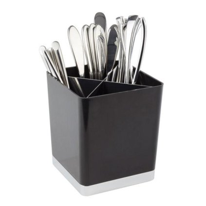 Kôš na odpadky stolný plastový 140x140x160, čierna | APS, 00016