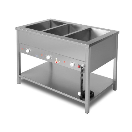 69290 elektricka ohrevna vana 3 komorova 1100x600x850 mm s polici 2 4 kw egaz be 3ws