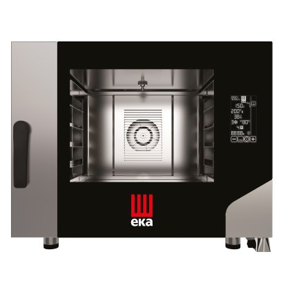 69929 konvektomat parni elektricky 4x600x400 7 8 kw 400v 850x970x700 mm cerny eka millennial black mask