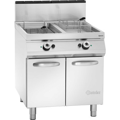 Fritéza plynová 2x20 l, 800x900x900 mm, 230 V, inox | BARTSCHER, 2959521