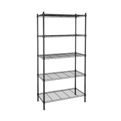 75128 regal 5 polkowy 1200x450x1800 mm ze stali malowanej proszkowo technica black series