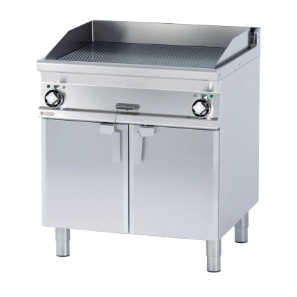 Grilovacia doska 79x52 elektrická ryhovaná s podstavbou 400 V | RM - FTR-78ET