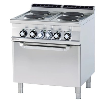 Sporák elektrický so statickou elektrickou rúrou GN 1/1 - 4x platnička 400 V | RM - CF4-68ET